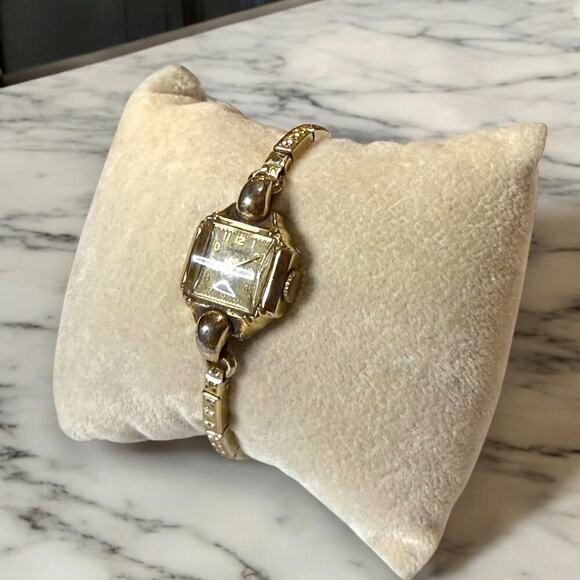 Vintage Broadway Wristwatch Womens 10 kt Yellow Rolled Gold Plate Wind WORKS main image 9